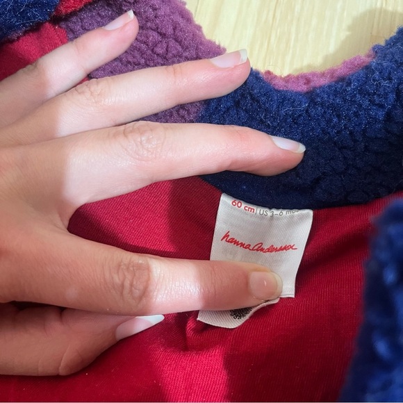 Hanna Anderson Baby Faux Shearling Jacket Button Up Size 3-6 Months - Picture 2 of 7